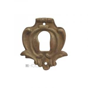 Möbelbeschlag antik Schlüsselrosette Bronze Schlüsselschild 40mm