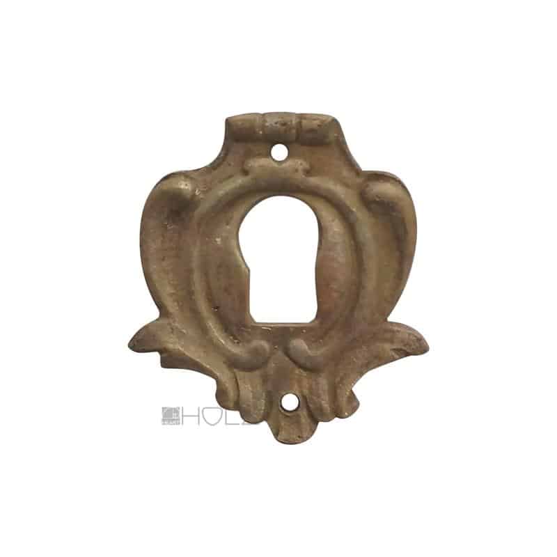 Möbelbeschlag antik Schlüsselrosette Bronze Schlüsselschild 40mm