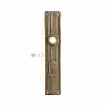 Langschild Art Deco 1920er Messing Streifen alt Türdrücker Türklinke 16.5 mm 70
