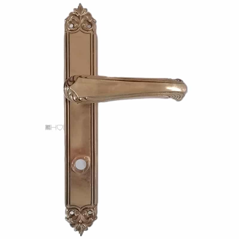 Halbe Drückergarnitur antik Türdrücker repro links rechts 36x262-78mm Italien