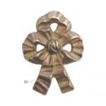 Bronze Möbel Beschlag Schleife antik alt Möbelbeschlag 72mm