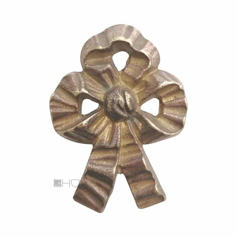 Bronze Möbel Beschlag Schleife antik alt Möbelbeschlag 72mm