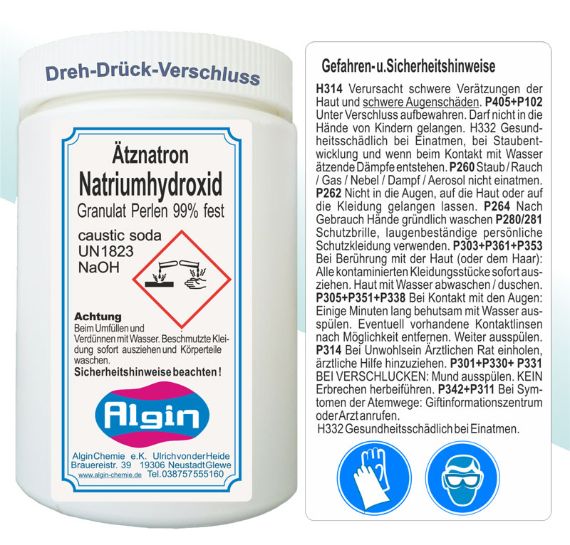Aetznatron Abbeizen Entlacken Natriumhydroxid Perlen1000g