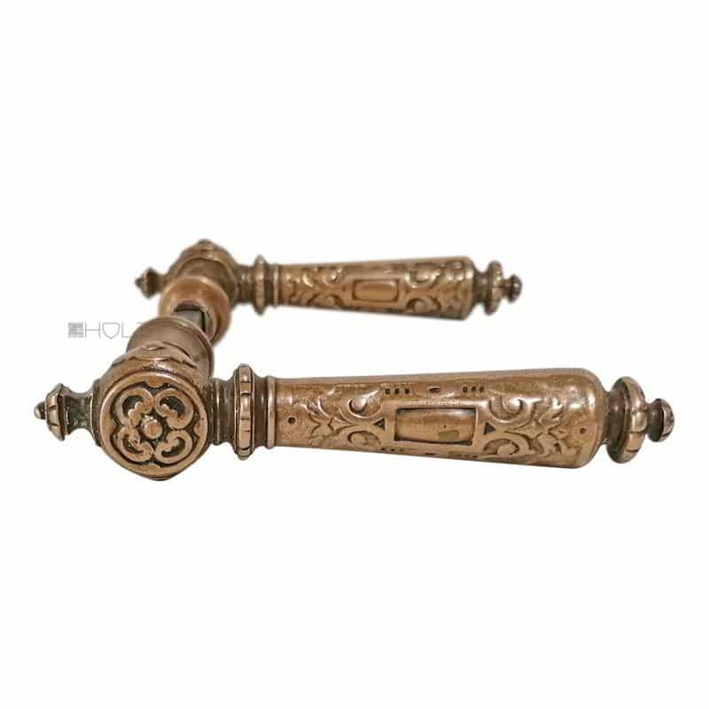 Türdrücker antik Gründerzeit alt Blüte Türklinken 15.7mm 9er Vk