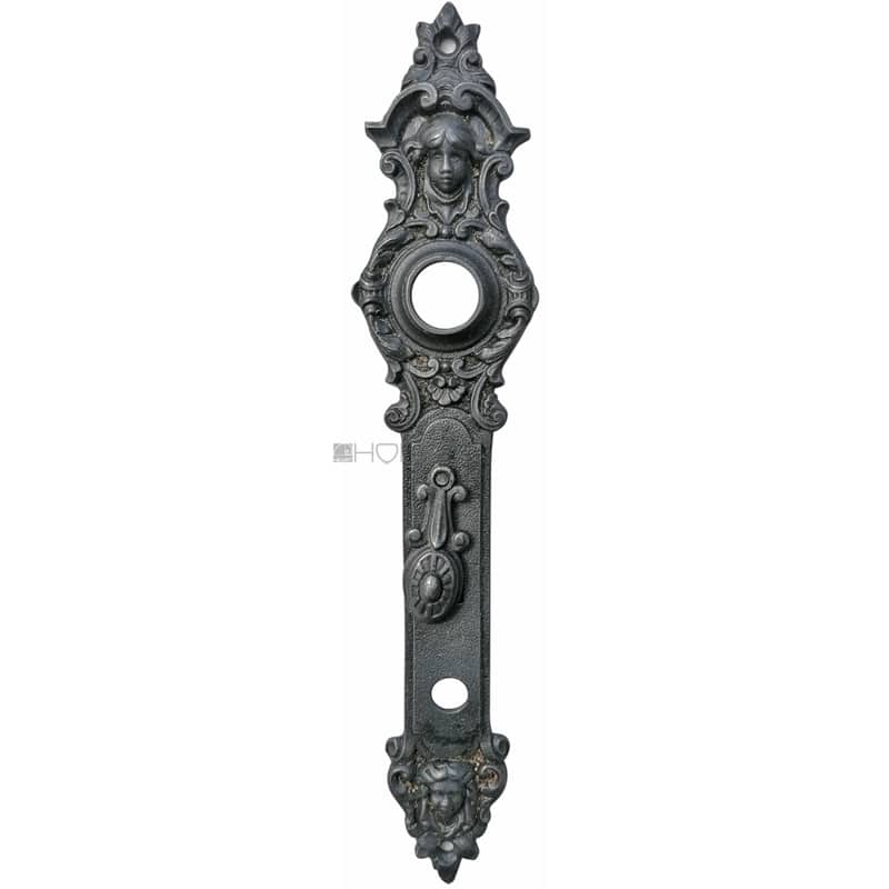 Langschild antik Eisen Mädchen alt Türdrücker 19.2mm 78 Langschild antik Eisen Mädchen alt Türdrücker 19.2mm 78