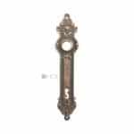Langschild antik Haustür Gründerzeit Türdrücker alt 23.7mm 124