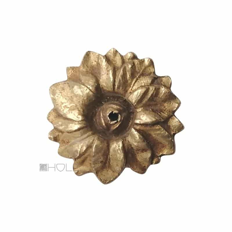 Bronze Rosette antik Blattwerk alt rund Möbel Zierrosette 31 mm