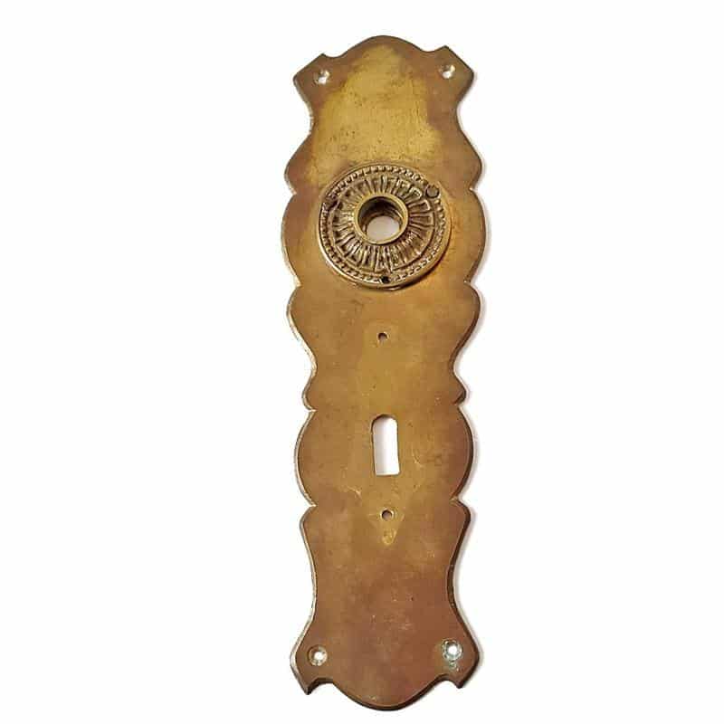 Langschild antik Messing Schlossblende Türdrücker 16.8 mm 76 Langschild antik Messing Schlossblende Türdrücker 16.8 mm 76