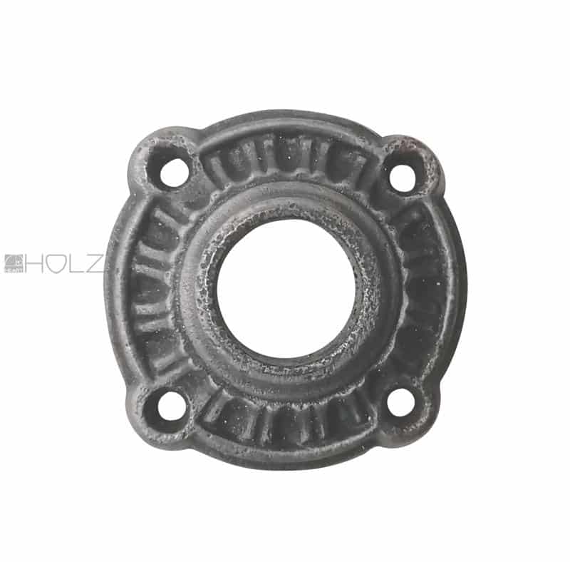 Drückerrosette antik Eisen Türdrücker alt rund Rosette Kranz 18.1 mm