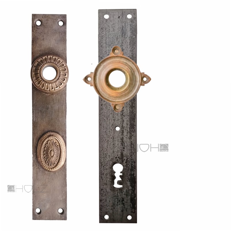 Langschild antik Einstemm Rosette alt Tür Gründerzeit