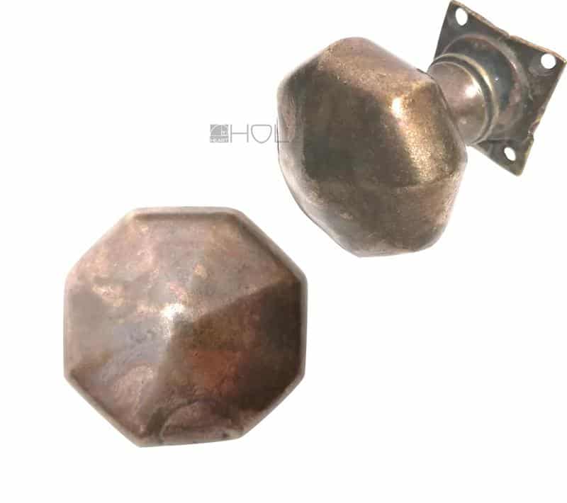 Jugendstil Türknauf antik alt Messing Türgriff Ziehgriff 53 mm