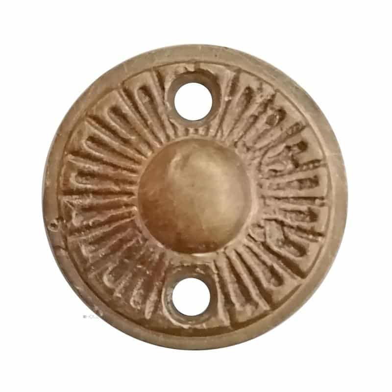 Türklinke Blende antik Messing alt Rosette Strahlen Türdrücker 31mm