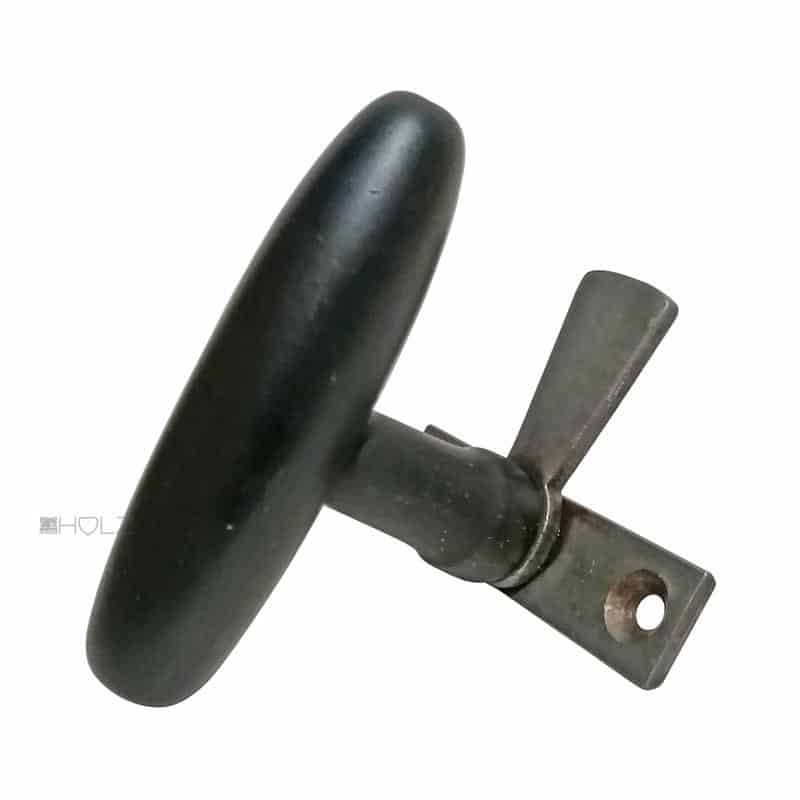 Fensterolive Horn antik mit Einreiber alt Fenstergriff Hornolive