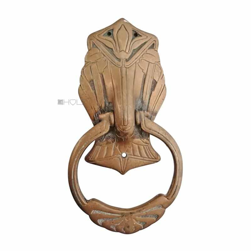 Jugendstil Haustürklingel Klingel antik floral Ziehklingel alt 21cm