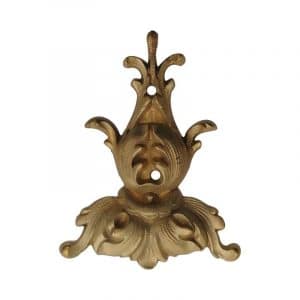 Bronze Möbelbeschlag antik Blattwerk Beschlag Möbel 69 mm