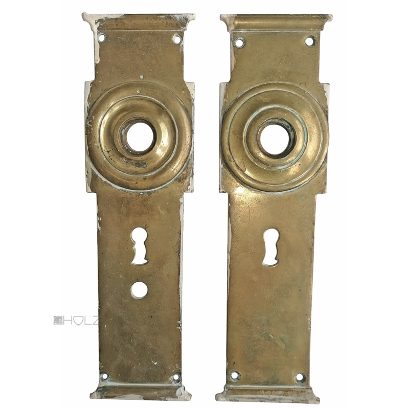 Langschilder antik Biedermeier alt Türdrücker 15.5mm 56