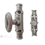 Basquille antik Fenstergriff Bascule Frankreich alt Fensterolive Eisen 18 mm