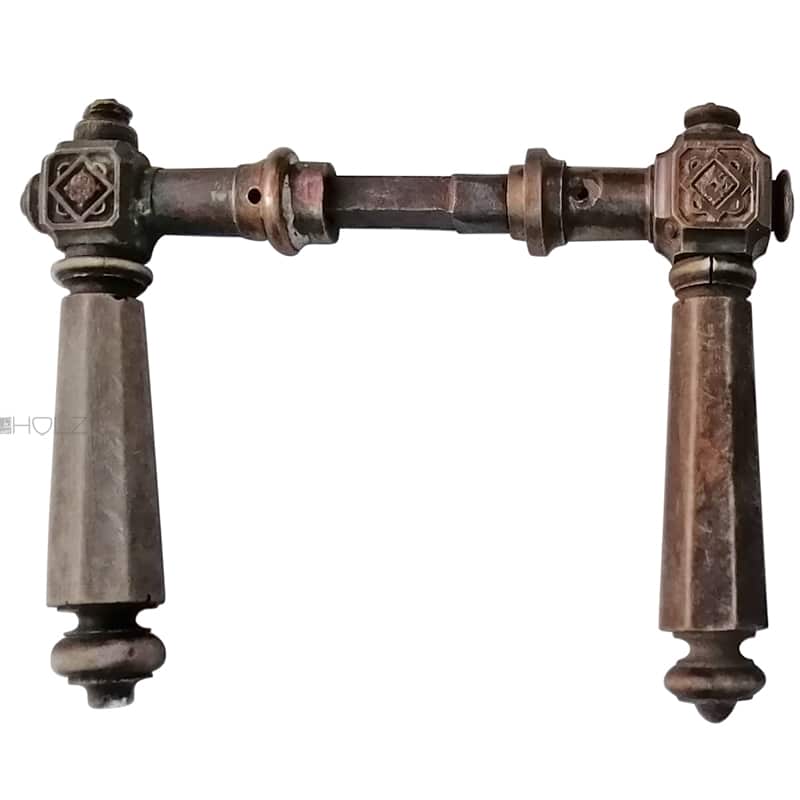 Türdrücker antik Würfel neo gotik alt Horn 17.7mm 8.5er Vk