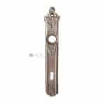 Langschild antik Eisenguss verchromt Türdrücker alt Türklinke 20.4 mm 98