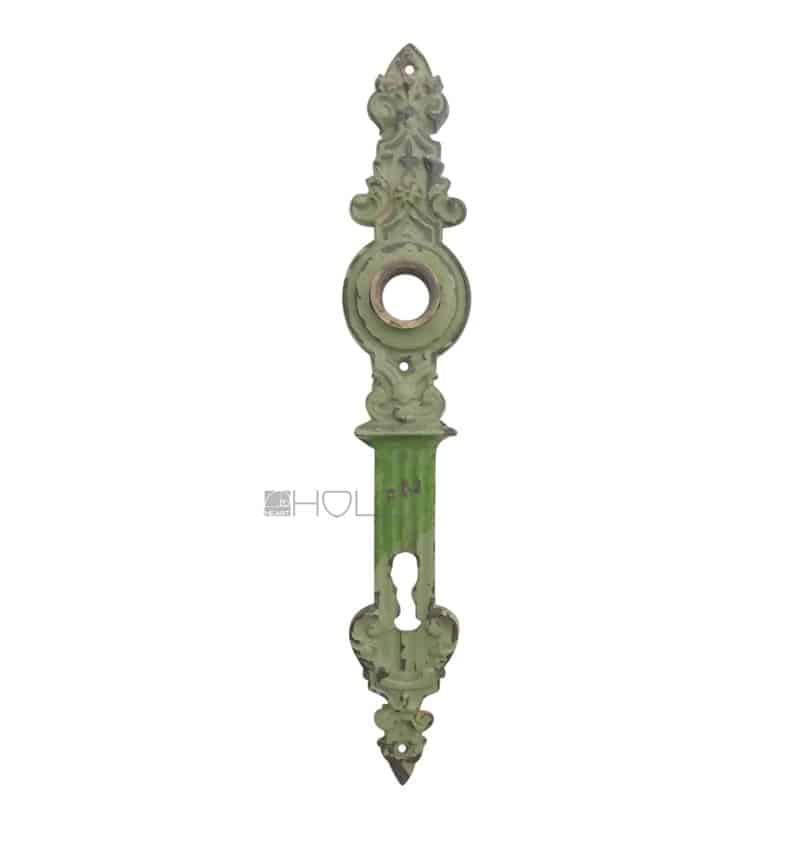Türblende Langschild antik alt Gründerzeit Messing 16.2 mm 92