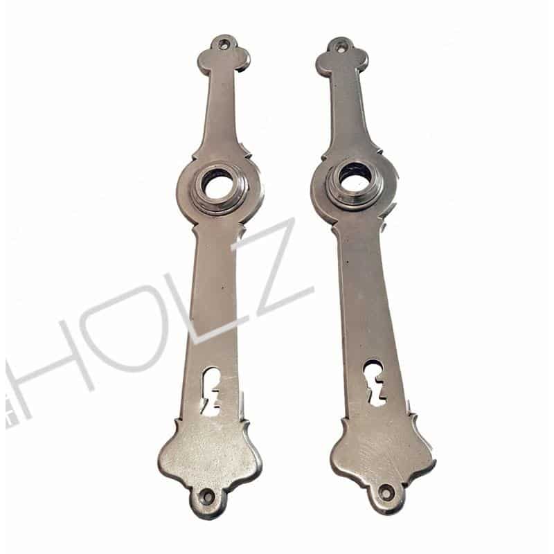 Langschilder antik alt vernickelt Türdrücker 17 mm 100