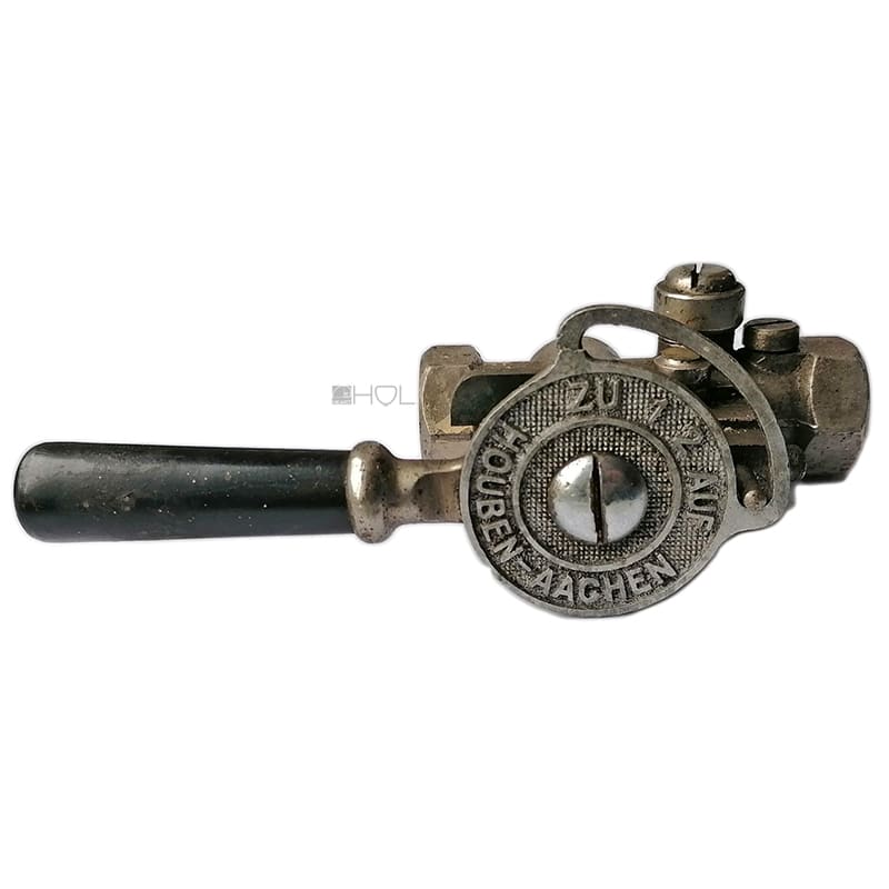 Heizungsregler Jugendstil Messing vernickelt alt Drehregler 17cm