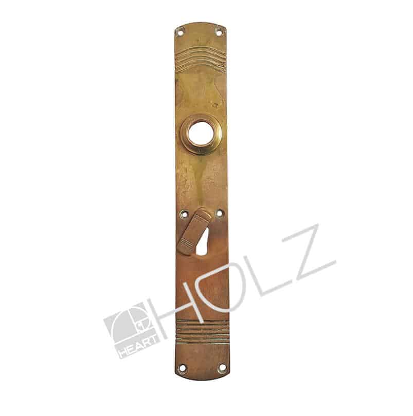 Jugendstil Haustür Langschild Messing antik alt Art nouveau 20.3 mm 79
