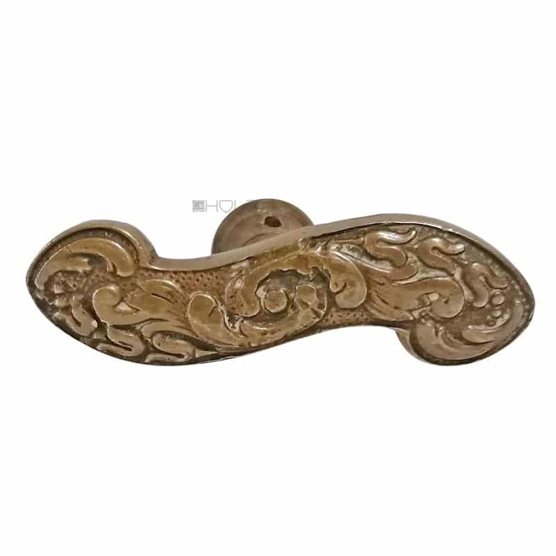 Fensterolive Jugendstil floral alt Fenstergriff antik 87mm