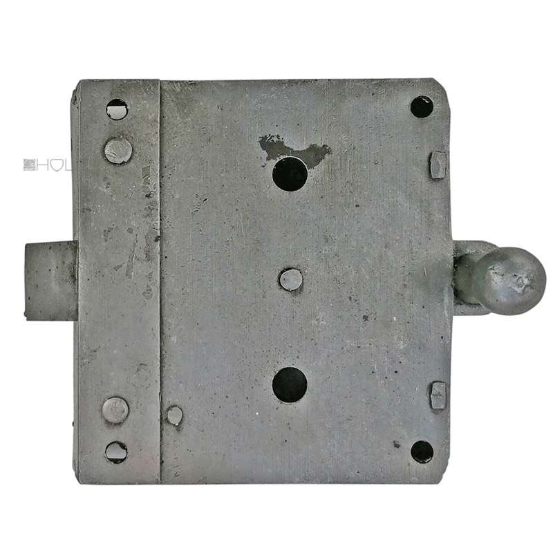 Tür Zugriegel Knopfriegel alt beidseitig 82x90mm