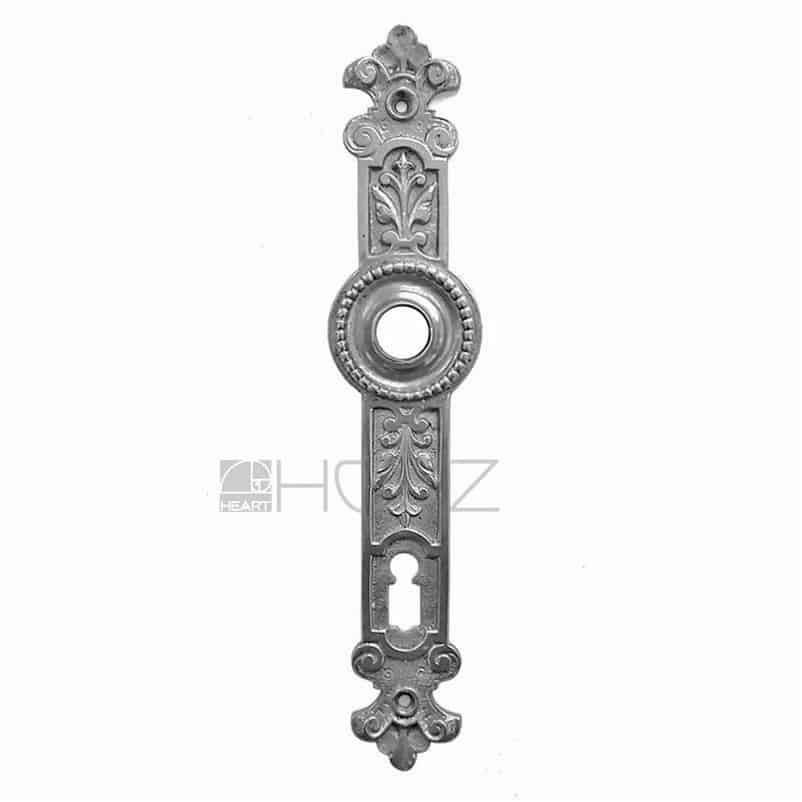 Langschild antik Perle alt Messing Türdrücker vernickelt 15.9mm 72 Langschild antik Perle alt Messing Türdrücker vernickelt 15.9mm 72