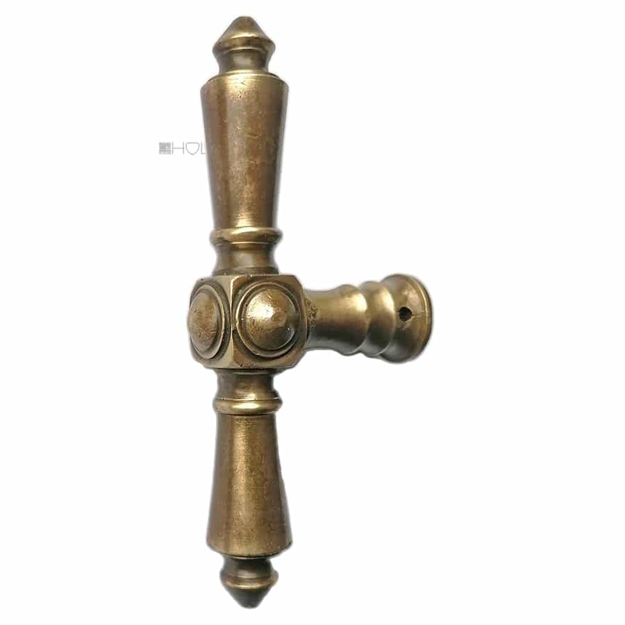 Fensterolive Basküle Fenstergetriebe antik Würfel Kreis alt 117mm