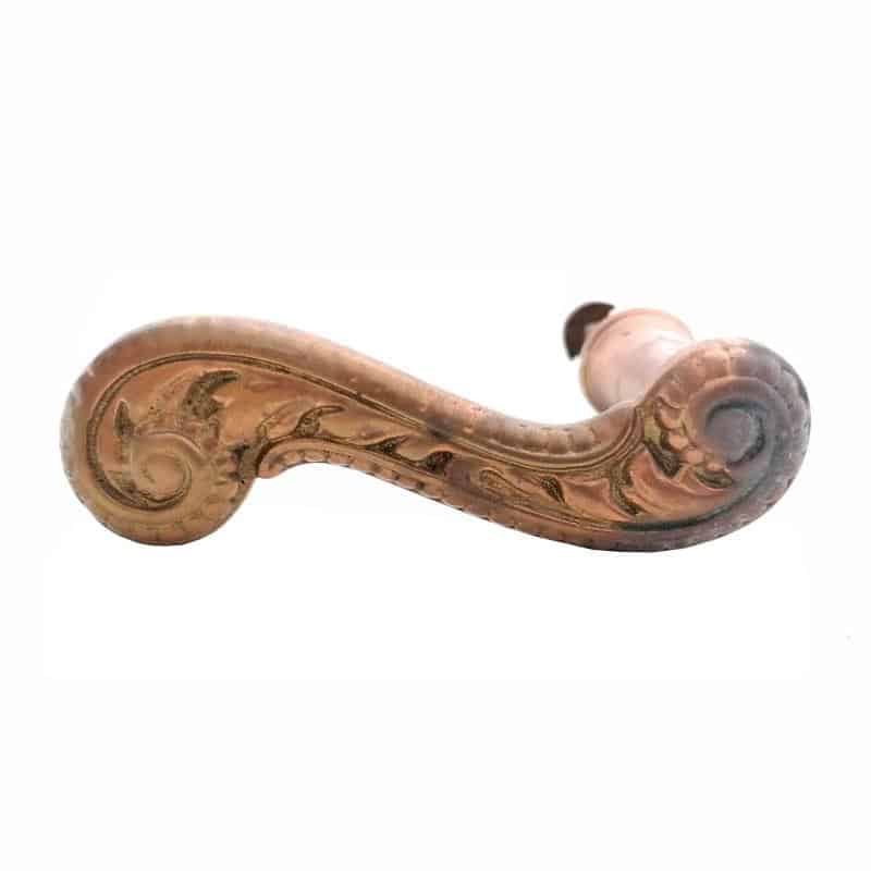 Türdrücker antik Barock alt Messing Tür einseitig Blende 9er Vk