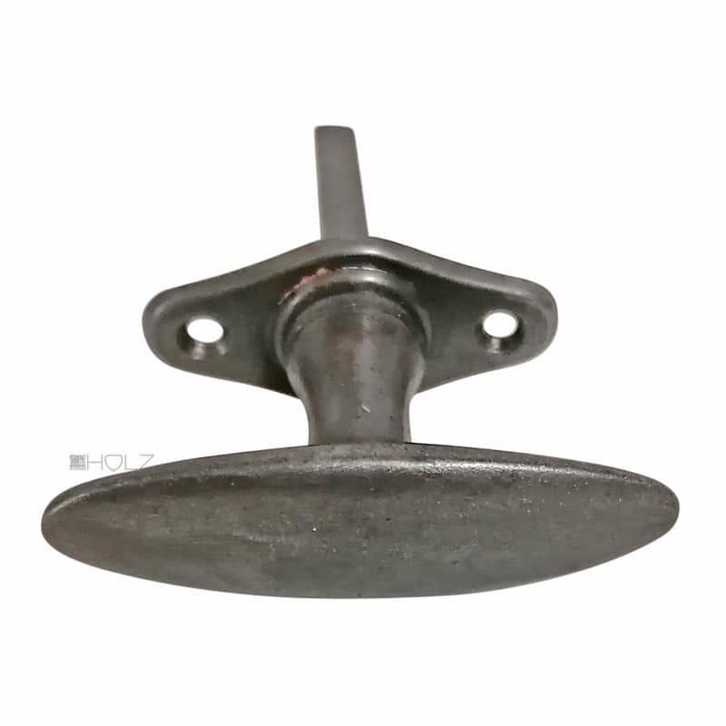 Fensterolive 1920er alt oval Fenstergriff Eisen 83/48/43