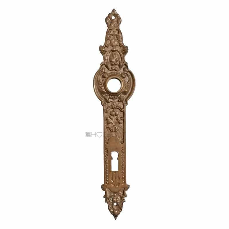 Langschild antik Türdrücker Patina alt 15.4mm 78