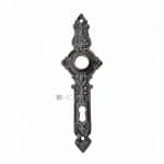 Langschild Gründerzeit antik Türdrücker alt Türgriff 21.2 mm 72