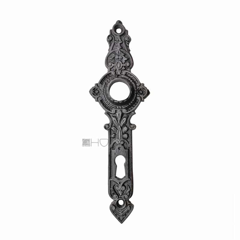 Langschild Gründerzeit antik Türdrücker alt Türgriff 21.2 mm 72 Langschild Gründerzeit antik Türdrücker alt Türgriff 21.2 mm 72