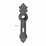 Langschild Jugendstil Türdrücker antik Türklinke Eisen 18.1 mm 72 alt