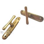 Basküle Fensterolive mit Getriebe antik alt Messing Vintage