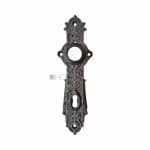 Langschild antik Eisen Gründerzeit Historismus alt Türdrücker 27.5 mm 89