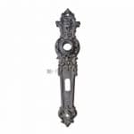 Drückerschild antik Langschild Eisen Neo Barock Türdrücker alt 17.8 mm 72