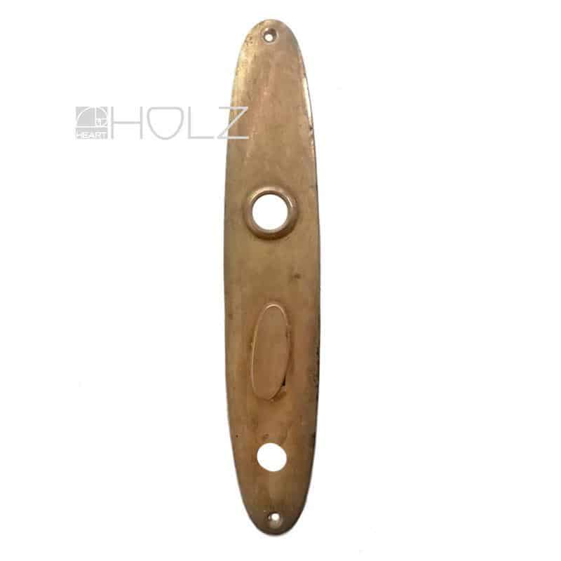 Art Deco Langschild alt 1920er oval Türdrücker 16.4 mm 68 Art Deco Langschild alt 1920er oval Türdrücker 16.4 mm 68