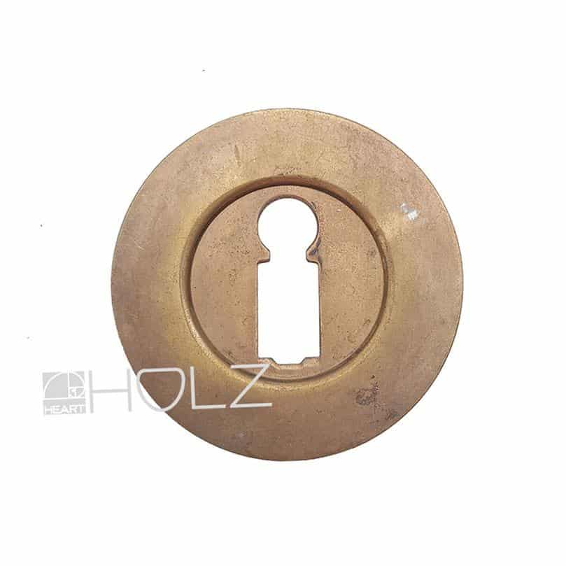 Schlüsselrosette Messing BB antik mit Schraubplatte Schlüsselschild 50mm