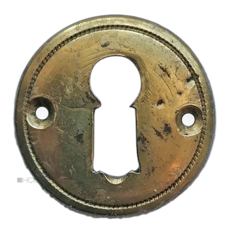 Schlüsselschild antik Tür Schlüsselrosette Jugendstil Perle 46mm