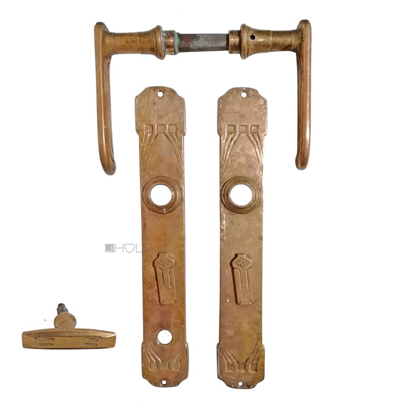 Drückergarnitur Jugendstil Avantgarde alt Nachtriegel 68mm 10er Vk