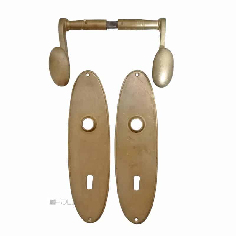Haustür Drückergarnitur Jugendstil antik Messing alt Türklinken 90 mm 10er Vk Haustür Drückergarnitur Jugendstil antik Messing alt Türklinken 90 mm 10er Vk