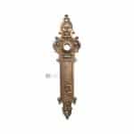 Antik Langschild Gründerzeit alt Messing Türdrücker 16.6 mm 104 mm