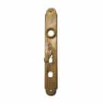 Antik Langschild alt Messing Nachtriegel Türdrücker 17mm 68