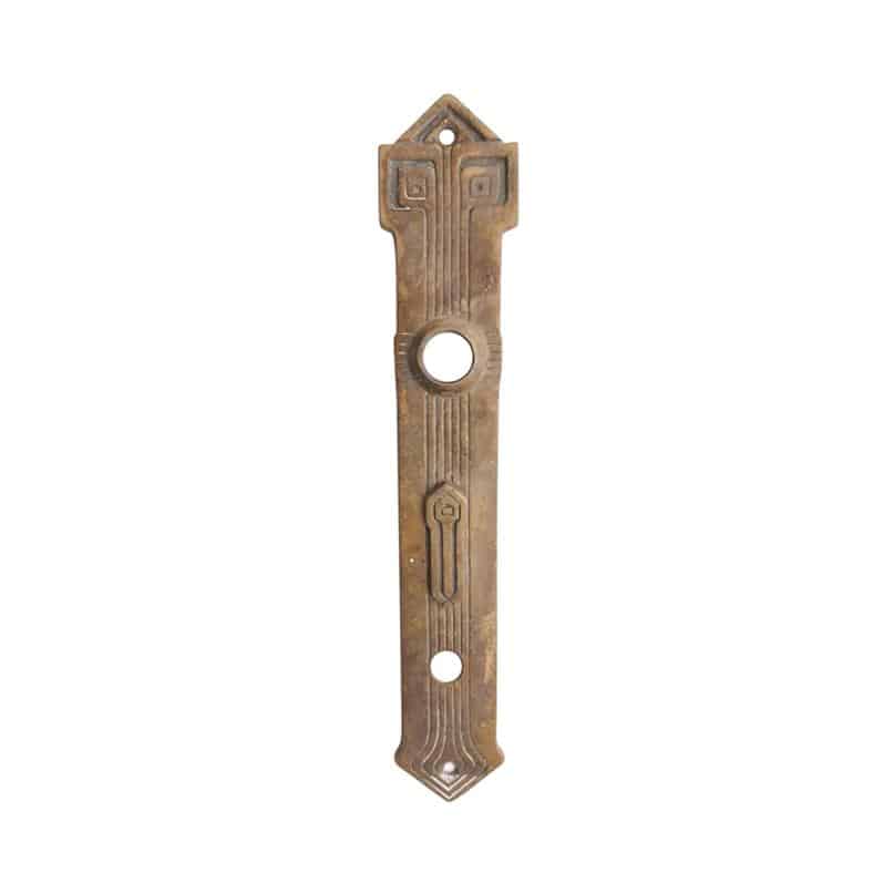 Avantgarde Jugendstil Langschild antik Türschild alt für Türklinke 17.5 mm 68