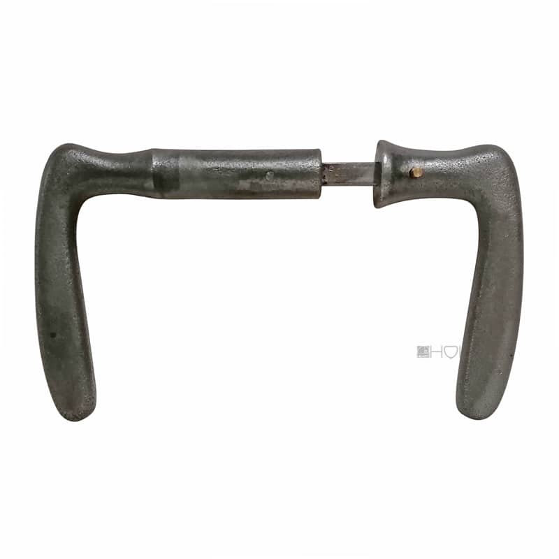 Türdrücker Kastenschloss Haustür 1920er alt Türklinken Eisen 20.4mm 9er Vk