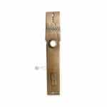 Jugendstil Langschild antik alt Avantgarde Zahnreihe Messing 15.8 mm 107